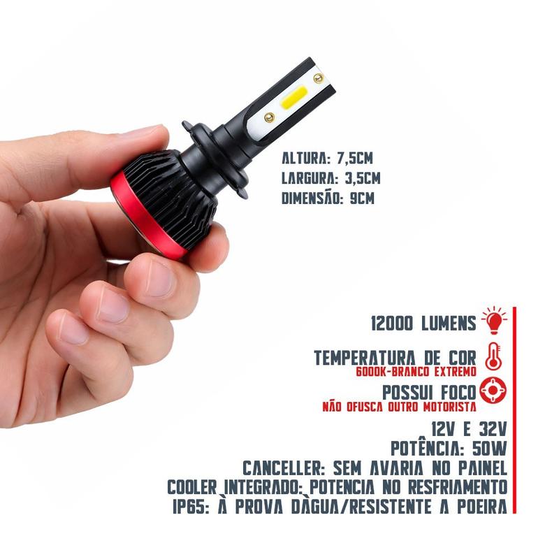 Ultraled K2 Mini 12000 lumens 6000k H3 H4 H7 H8 H11 H13 HB3 HB4